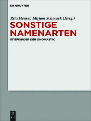 cover image of Sonstige Namenarten
